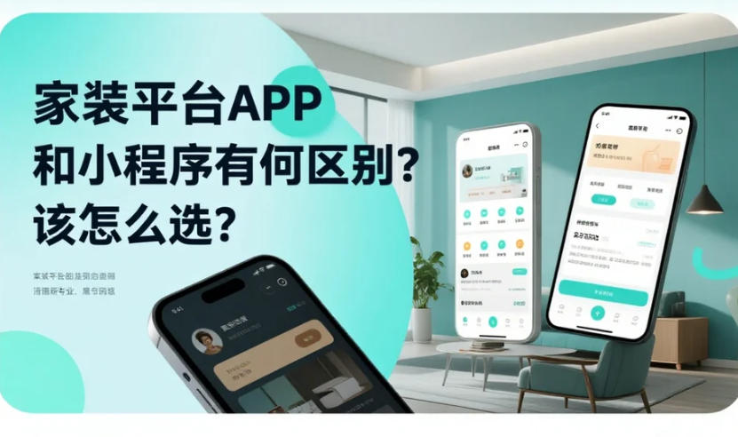 家裝平臺(tái)APP和小程序有何區(qū)別?該怎么選?